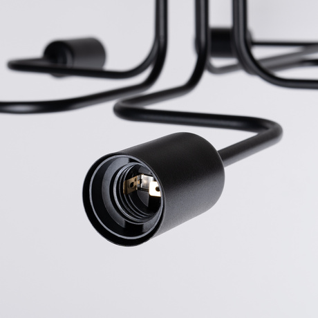 Lustre VECTOR 6 noir + 6X ampoule LED E27 3000K 7W 760lm