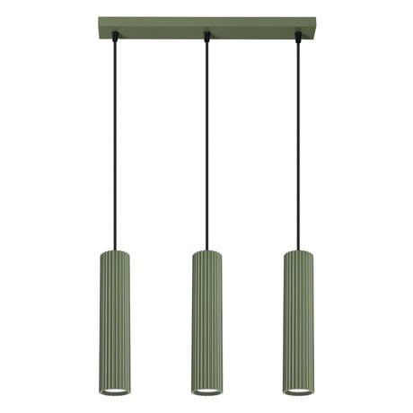Lampe suspendue KARBON 3L vert olive