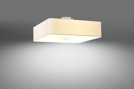 Plafond LOKKO 55 blanc + 5x ampoule LED E27 3000K Warm 7.5W 620lm