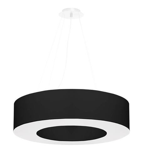 Lustre SATURNO 70 noir + 6x ampoule LED E27 3000K Warm 7.5W 620lm