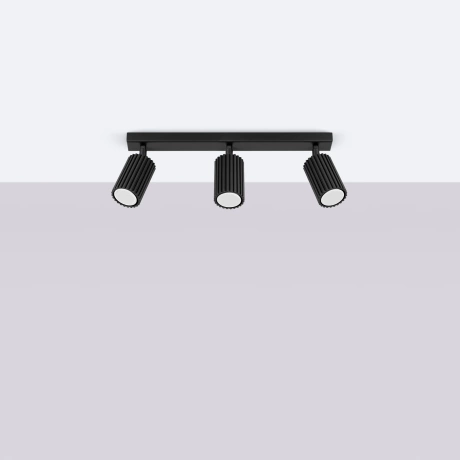 Plafonnier KARBON 3L noir