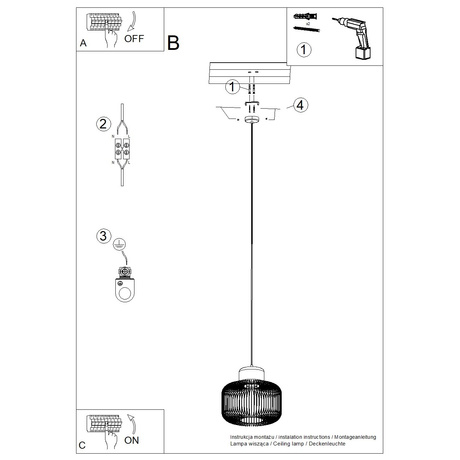 Lampe suspendue GABBIA 55