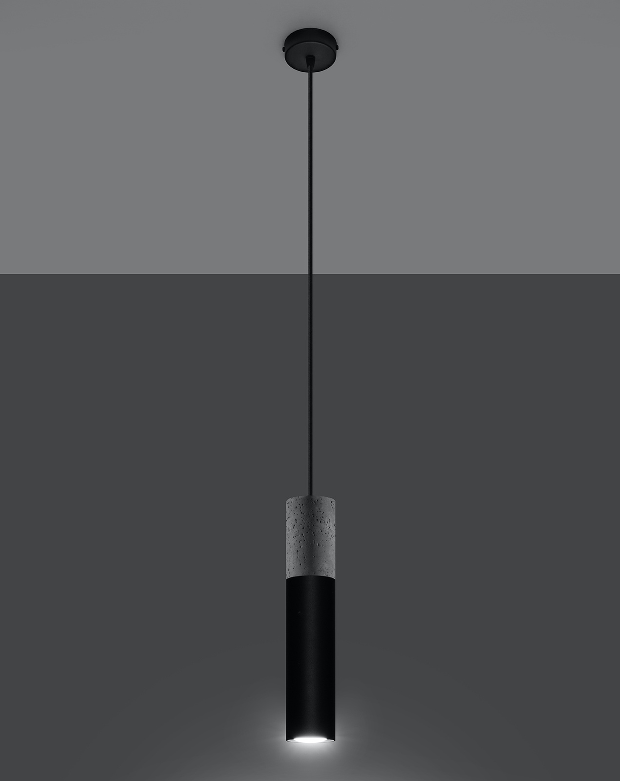 Lampe suspendue BORGIO 1 noir + 1x ampoule LED GU-10 4000K Froid 7W 630lm