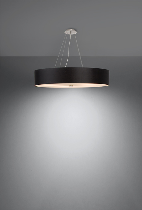 Lustre SKALA 80 noir + 6x ampoule LED E27 3000K Warm 7.5W 620lm