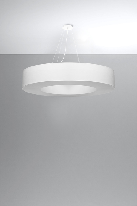 Lustre SATURNO 90 blanc + 8x ampoule LED E27 3000K Warm 7.5W 620lm