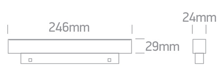 LYST 246 noir LED 3000K 12W 960lm