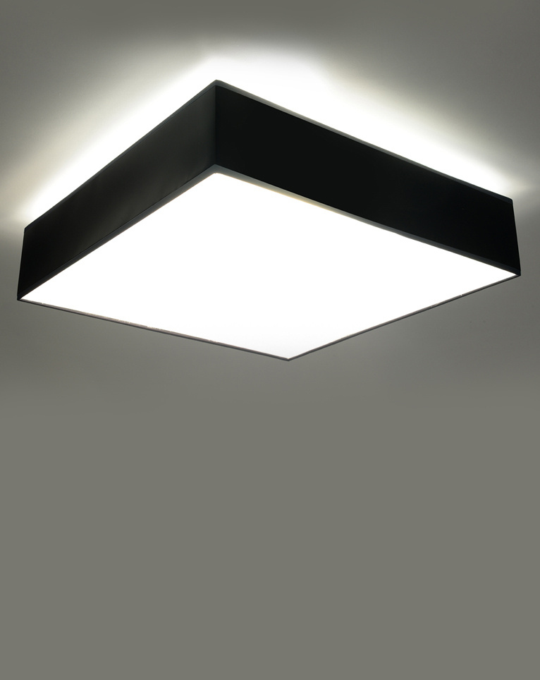 Plafond HORUS 55 BLACK + 4x ampoule LED E27 3000K Warm 7.5W 620lm
