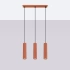 Lampe suspendue KARBON 3L rouge ocre