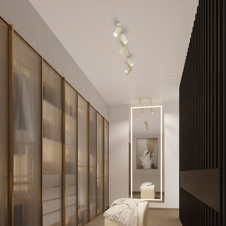 Plafonnier KARBON 4L beige