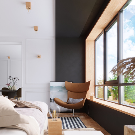 Plafond ARIZ bois naturel + 1x ampoule LED E27 4000K Froid 7.5W 650lm