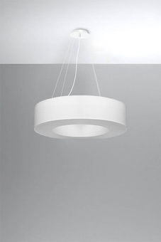 Lustre SATURNO 70 blanc + 6x ampoule LED E27 3000K Warm 7.5W 620lm