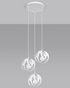 TULOS 3P lampe suspendue blanche + 3x ampoule LED E27 3000K Warm 7,5W 620lm