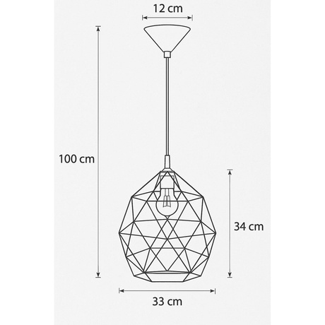 Lampe suspendue TRIOM 20 or