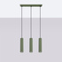 Lampe suspendue KARBON 3L vert olive