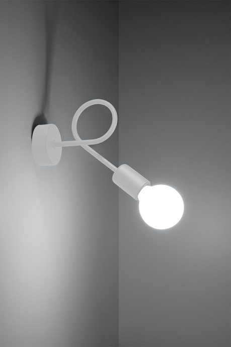 Applique SUPEŁ blanc + 1X ampoule LED E27 3000K 7W 760lm