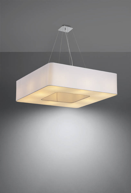 URANO 80 lustre blanc + 8x ampoule LED E27 3000K Warm 7.5W 620lm