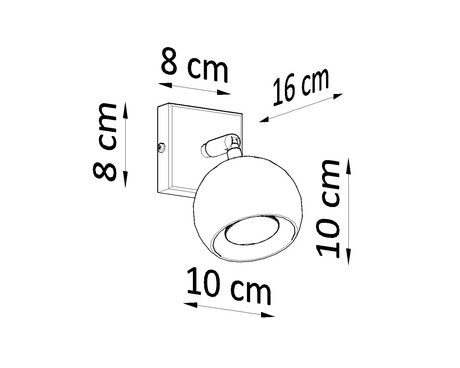 Applique OCULARE 1 blanche + 1x ampoule LED GU-10 4000K froide 7W 630lm
