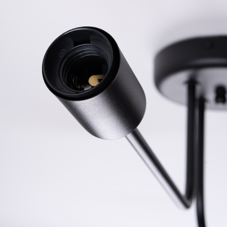 Lustre VECTOR 4 noir + 4X ampoule LED E27 3000K 7W 760lm