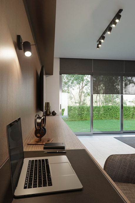 Applique RING noir + 1x ampoule LED GU-10 3000K Warm 7W 620lm