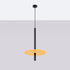 Lampe suspendue FELTRO 1 noir/jaune