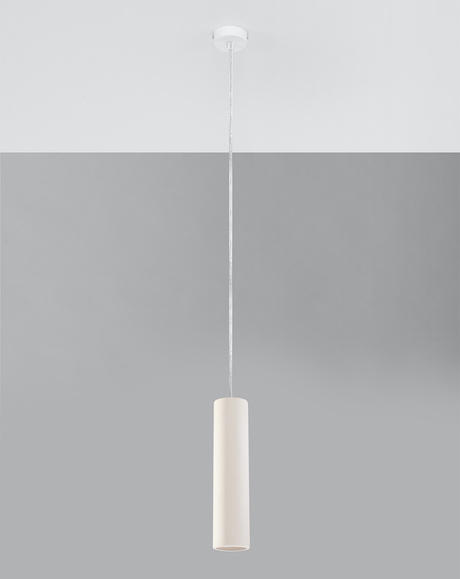 NANCY lampe suspendue en céramique blanche + 1x ampoule LED GU-10 3000K Warm 7W 620lm