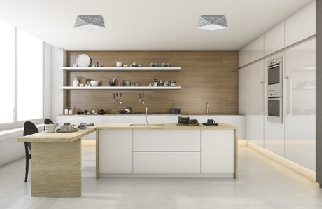 Plafond HEXA 45 CEKIN + 3x Ampoule LED E27 4000K Froid 7.5W 650lm