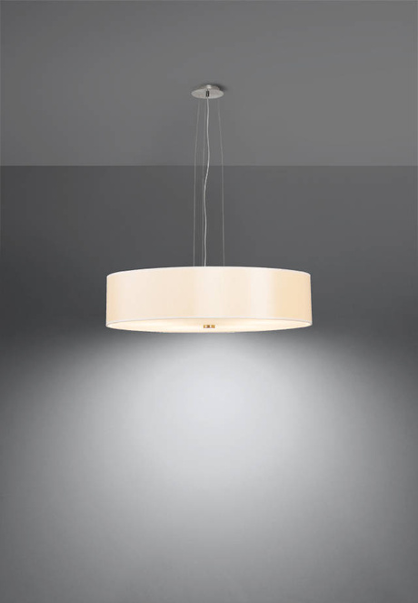 Lustre SKALA 50 blanc + 5x ampoule LED E27 3000K Warm 7.5W 620lm