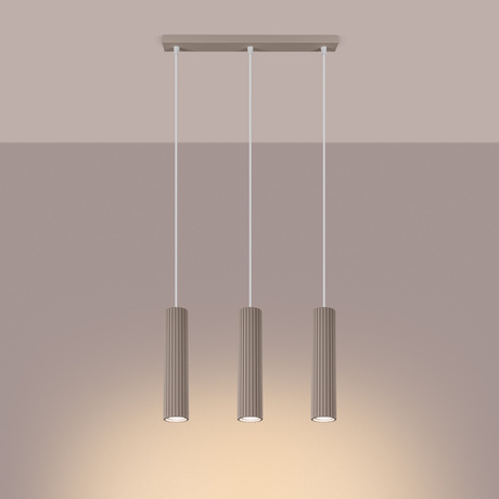 Lampe suspendue KARBON 3L taupe