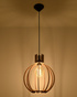 Lampe suspendue ARANCIA bois naturel + 1x ampoule LED E27 3000K chaude 7.5W 620lm