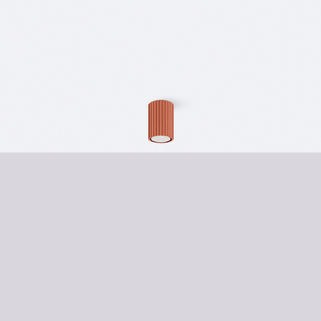 Plafonnier KARBON 10 rouge ocre