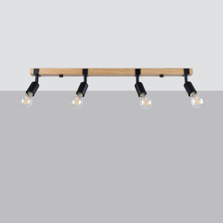 Plafonnier ZUCA 4 noir