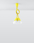 DIEGO 5 lampe suspendue jaune + 5x ampoule LED E27 4000K Froid 7,5W 650lm