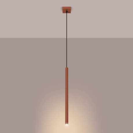 Lampe suspendue PASTELO 1 rouge ocre