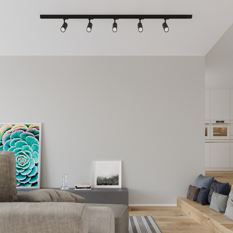 Plafonnier, 5 points, système de rail triphasé, DIREZIONE