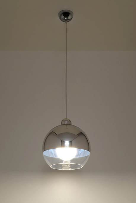 COSMO 25 lampe suspendue chromée + 1x ampoule LED E27 4000K Cold 7,5W 650lm