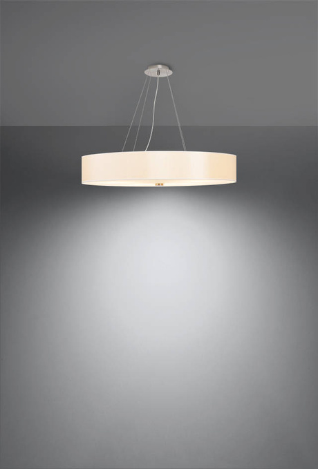 Lustre SKALA 70 blanc + 6x ampoule LED E27 4000K Froid 7.5W 650lm
