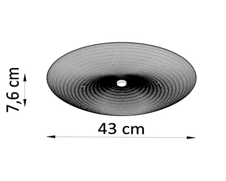 Plafond FUSION 430 + 4x ampoule LED E27 3000K Warm 7.5W 620lm