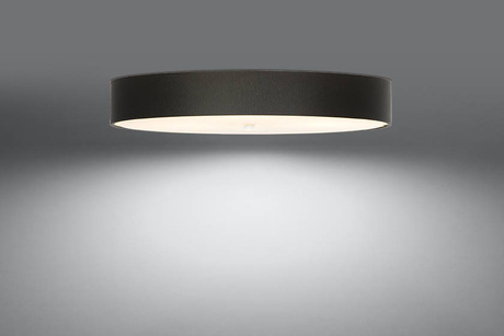 Plafond SKALA 90 noir + 6x ampoule LED E27 3000K Warm 7.5W 620lm