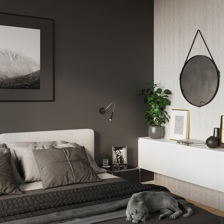 Applique AXIL noir + 1x ampoule LED G9 3000K Warm 4.5W 510lm