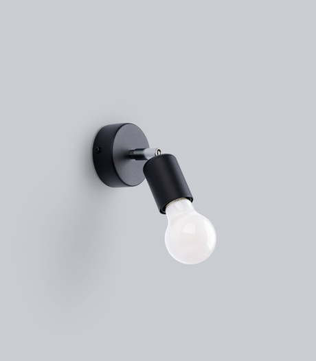 Applique FORNES 1 noire + 1x ampoule LED E27 3000K Warm 7.5W 620lm