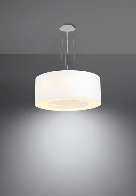 Lustre SATURNO 50 blanc + 5x ampoule LED E27 3000K Warm 7.5W 620lm