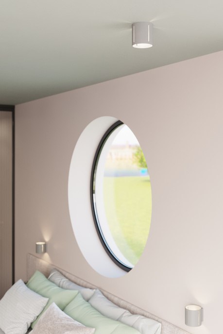 Plafond INEZ gris + 1x ampoule LED G9 3000K chaude 4.5W 510lm