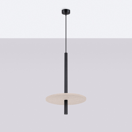 Lampe suspendue FELTRO 1 noir/beige
