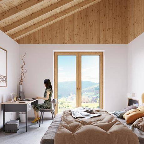 Lampe suspendue TULIP blanche + 1x ampoule LED E27 4000K froide 7,5W 650lm