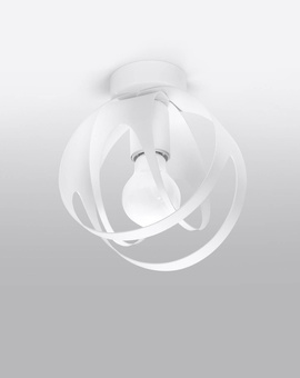 Plafond TULOS blanc + 1x ampoule LED E27 4000K Froid 7.5W 650lm