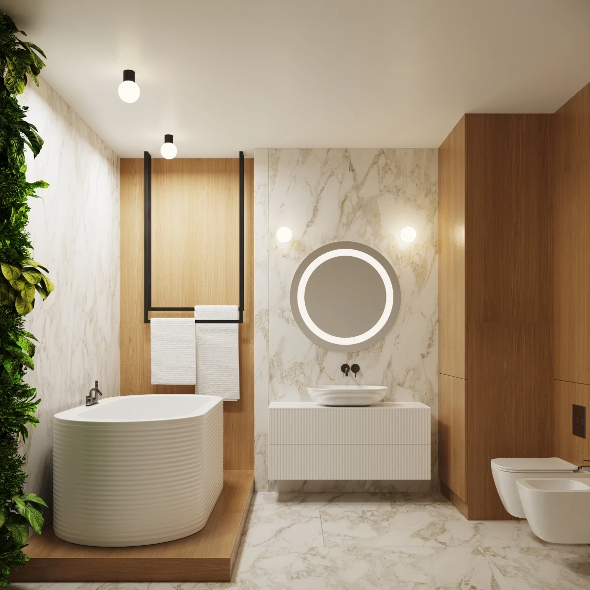 Plafonnier HALO noir IP44