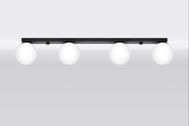 Plafond YOLI 4 noir + 4x ampoule LED G9 4000K froid 4.5W 460lm