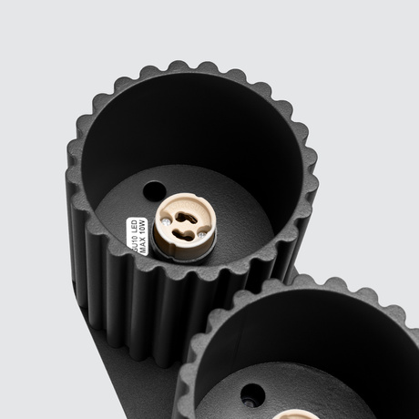 Plafonnier AURA 2 noir GU10