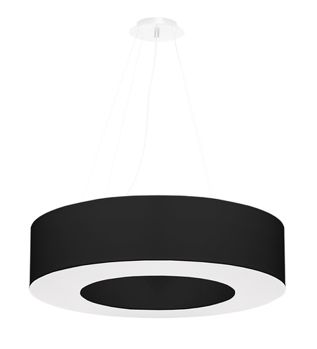 Lustre SATURNO 70 noir + 6x ampoule LED E27 4000K Froid 7.5W 650lm