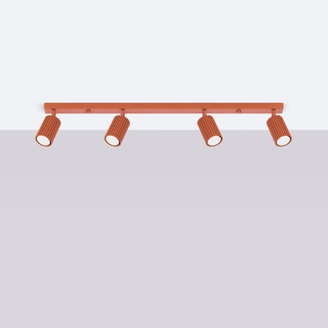 Plafonnier KARBON 4L rouge ocre